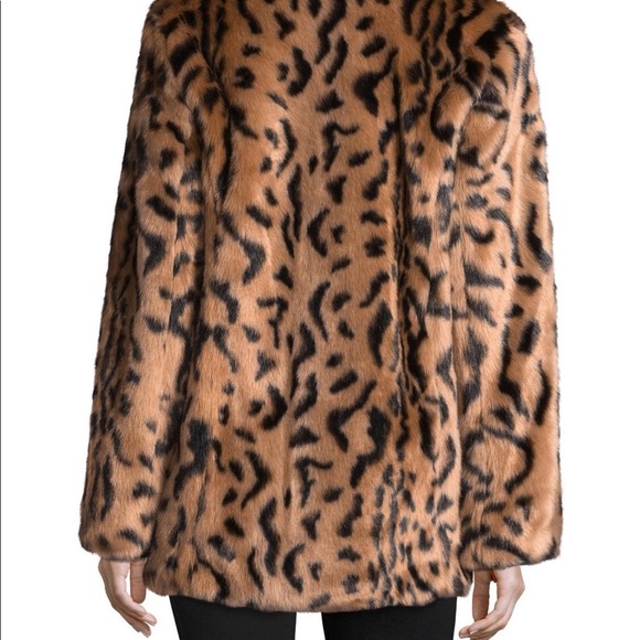 NWT 7 for Mankind Leopard Faux Fur Coat Size XS - Picture 3 of 5